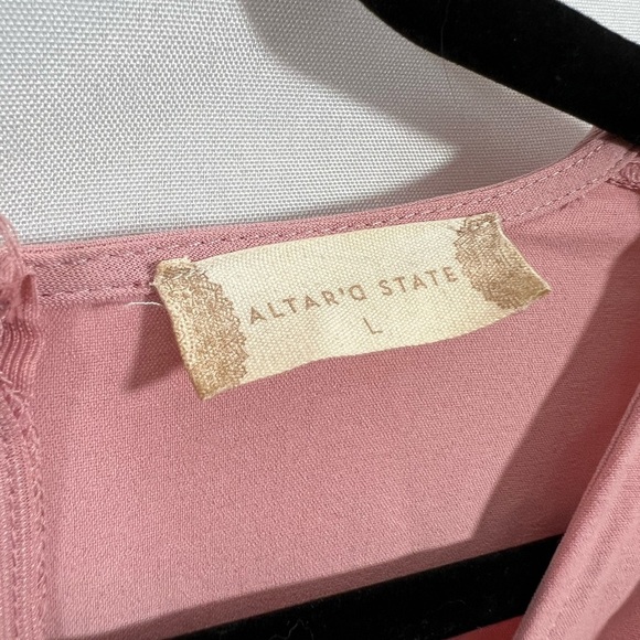 Altar’d State Mauve Ruffle Maxi Dress - Size L NWT - Picture 5 of 8